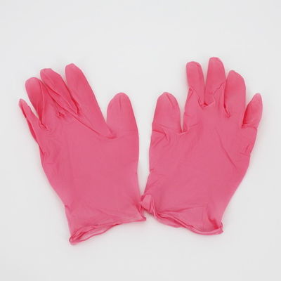 Pink Powder Free 300mm PVC Vinyl Disposable Gloves