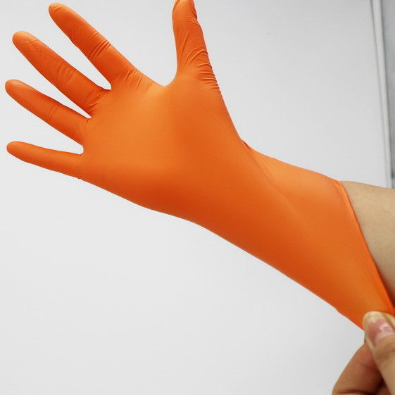 Folded Powder Free 0.83mm PVC Disposable Nitrile Gloves